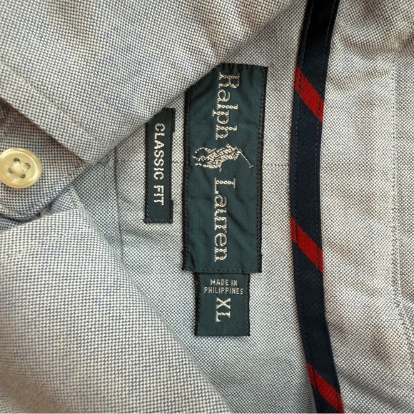 Blue Label Ralph Lauren Blue Button down Shirt Classic Fit size XL - Picture 6 of 10